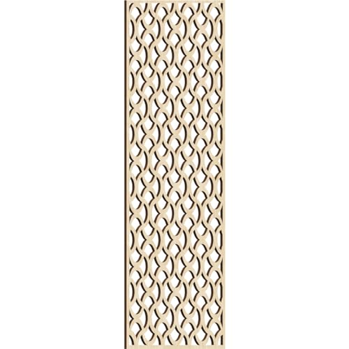 Image of Resort Decorative Pierced Fretwork Wood Wall Panels, 15 3 /8 inchW x 39 3 /8 inchH x 1 /4 inchT, Birch