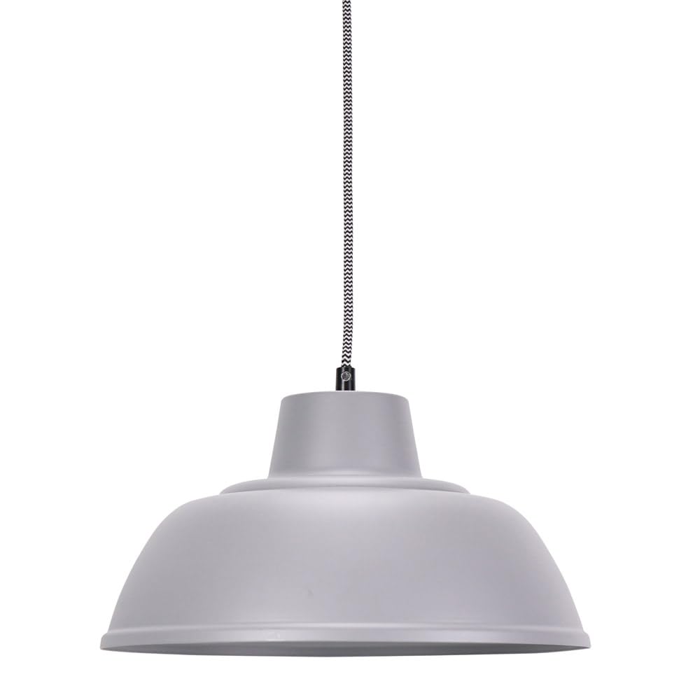 Valuelights Unisex Grey Morris Metal Drop Hanging Pendant Ceiling Light W/ Led Bulb In
