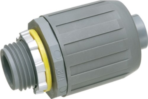 Arlington NMLT7-10 SNAP2IT Straight Connector for Liquid-Tight Conduit, Push-On Installation, 3/4-Inch, Non-Metallic, 10-Pack