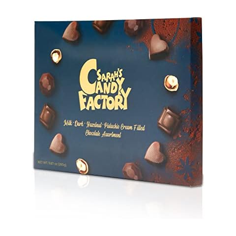 Sarah's Candy Factory Christmas Chocolate Gift Baskets, Assorted Chocolate Gift Box, Great Belgium Chocolate Gifts For Christmas and Any Occasions 9.52 Oz Cover