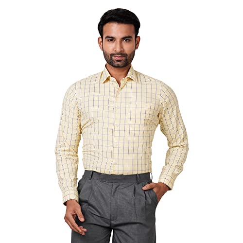 Image of Maharaja Polyester Checkered Office Wear Shirts for Men