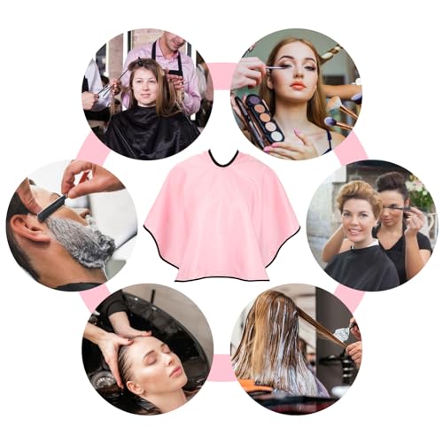 3 Stück Make-up-Umhang,Frisierumhang Kurz,Schminkmantel Friseurumhang Erwachsene,Wasserdichter Haarfarben Schal,Kamm-Bart-Schürze Make-up Bib Styling Shampoo-Umhang Haar Schneideumhang,für Friseur