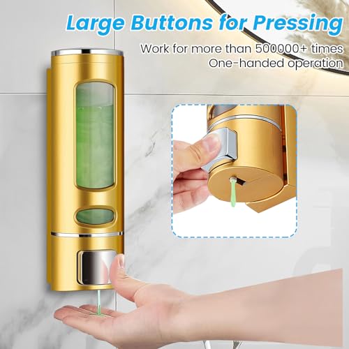 Image of Foam Hand Soap Dispenser, 400ml Bathroom Shower Dispenser Gel Container Shower Pump Dispenser and Organizer for Bathroom Kitchen Hotel, Refillable Liquid Lotion Soap Dispenser Wall Mounted