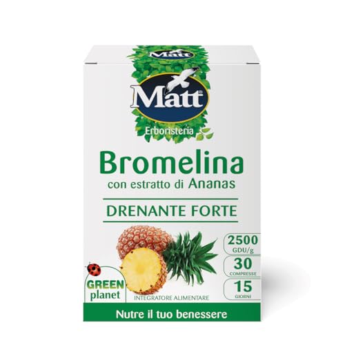 Matt, Bromelina Forte Drenante, Integratore...