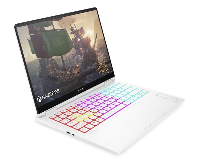 HP OMEN Transcend laptop gamingowy, 14" 2,8K OLED 120 Hz, Intel Core Ultra 7 155H, 16 GB DDR5 RAM, 1 TB SSD, NVIDIA GeForce RTX 4060 (8 GB), QWERTZ, Windows 11, biały wraz z HyperX Cloud III Wireless