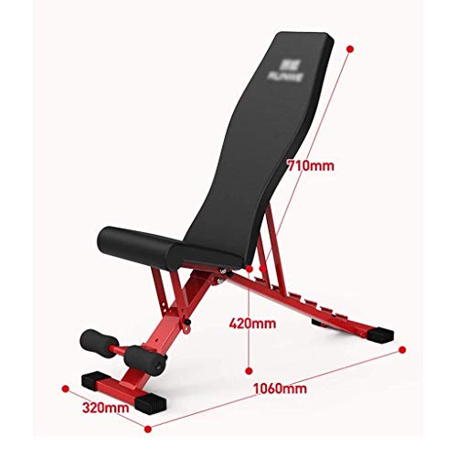 Adjustable Dumbbell Bench, Folding Weight Bench Press for Body Workout Fitness, 220 LBS Capacity, Workout Bench for Incline Decline Flat Exercise Training Black