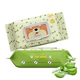 Furtent Pet Wipes for Dogs and Cats, Hypoallergenic and Unscented Grooming Wipes, Moisturizing and Deodorizing, Vet Recommended, Gentle for Paws and Body – 80 Count