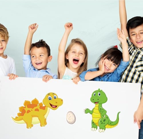 24 Pieces Make Your Own Dinosaur Stickers Make A Face Stickers for Kids Toddlers with Dinosaur System DIY Craft Sticker Kids Party Favor Supplies Crafts - 5