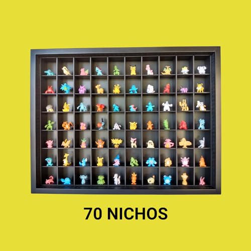 MAG ART STORE, Expositor 70 Nichos - Preto Compatível C/Pokemon Miniatura - cod 70003