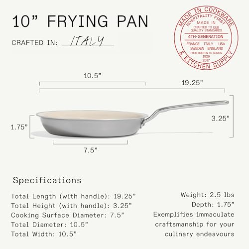 Image of Made In Cookware - 7-Piece CeramiClad Non Stick Pot and Pan Set (Stainless Handle) - 5-Ply Stainless Clad - Professional Cookware - Crafted in Italy - Induction Compatible