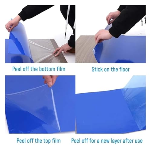 Tapete adhesivo de 60x90cm con 300 capas desechables protectoras de suelos 3