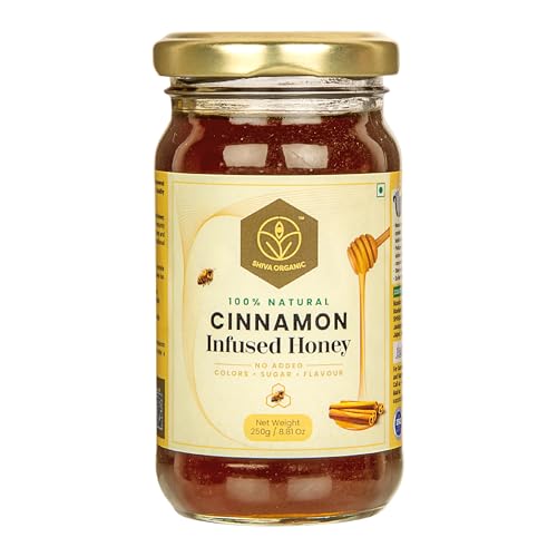 Image of Shiva Organic Infused Honey | Flavoured infused with Honey (250 g, Cinnamon Infused Honey)