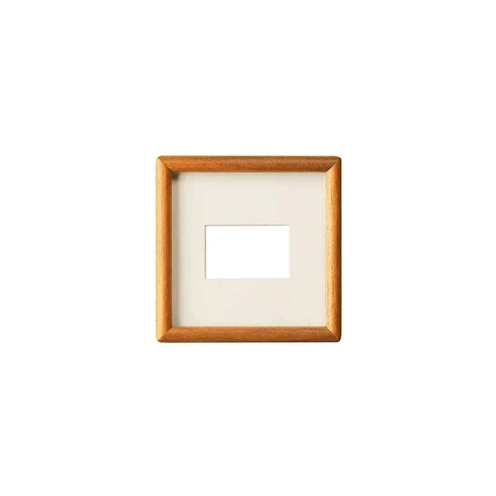 DAJGRHE Photo Frame Solid Wood Round Corner Picture Frame, Minimalist Design, Tabletop, Home Decor(11.7x11.7cm-B)