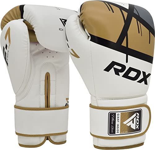 Image of RDX Boxing Gloves EGO, Sparring Muay Thai Kickboxing MMA Heavy Training Mitts, Maya Hide Leather, Ventilated, Long Support, Punching Bag Workout Pads, Men Women Adult 8 10 12 14 16 oz