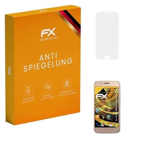 atFoliX Película Protectora compatible con Lenovo Motorola Moto G5S Lámina Protectora de Pantalla, antirreflejos y amortiguadores FX Protector Película (3X)