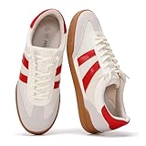 Project Cloud Mens Shoes – Memory Foam Insole Mens Sneakers – Lightweight & Non Slip Lace Up Casual Shoes for Men – Everyday Fashion Men Sneakers (HISVERDY,Red,10.5)