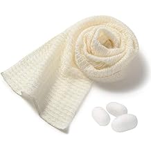 Exfoliating Washcloth [Made in Japan] Shower Back Scrubber, Plant-Based Loofah Silk