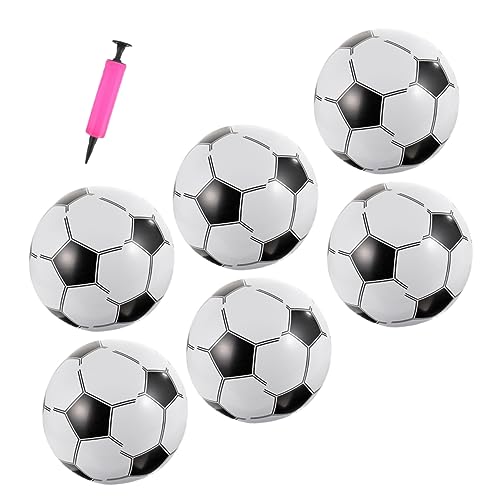 BCOATH 1Set Inflatable Soccer Ball Beach Playing Balls with Air Pump for Summer Pool Party Decorations Material for Outdoor Fun for Adults