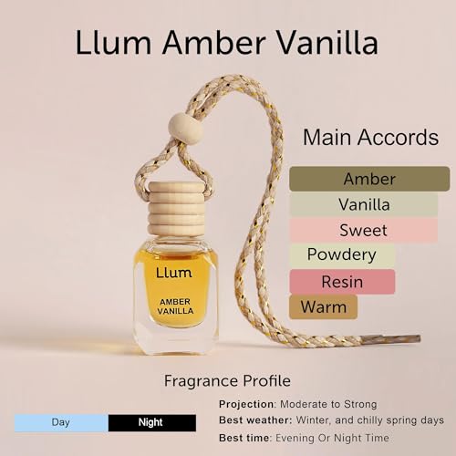 Llum Store Llum Amber Vanilla Hanging Car Air Freshener - Image 3