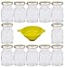 Produktbild Viva Haushaltswaren #31322# 12 x Gewürzgläser / Einmachgläser 150 ml mit silberfarbenem Verschluss, runde Twist off Gläser als Marmeladengläser, Glasdosen & Vorratsdosen verwendbar (inkl. Einfülltrichter),6.1 x 6.1 x 9.6 cm