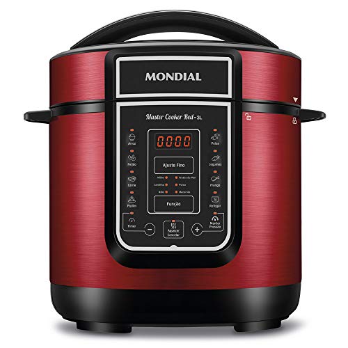Panela de Pressão Elétrica Mondial, Master Cooker - 3L, 220V, Vermelho, 700W - PE-41