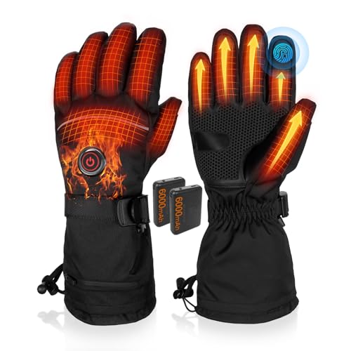 MRAWARM Gants Chauffants Rechargeables 5V 6000mAh, Version Large