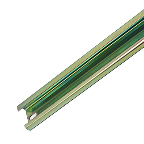 TEN-HIGH DIN Rail 1000mm/39.37inch Slotted Design Steel Rail for DIN Rail Terminal Series Contactor Distribution Cabinet,Quantity 10pcs(Width 30mm, Thickness 0.9mm)