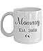 Mommy Est 2018 Mug - Proud New Mom To Be - Expecting Mother Mugs Are Best Sentimental Gifts for Expectant Parents - Cute Christmas Stocking Stuffer - 11 oz Coffee Tea Cup