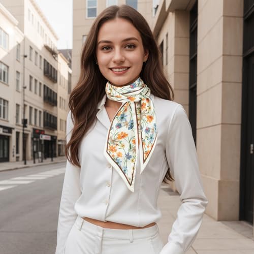 RIIQIICHY Women's Silk-Like Hair Scarf & Headband - Handbag & Purse Accessory4