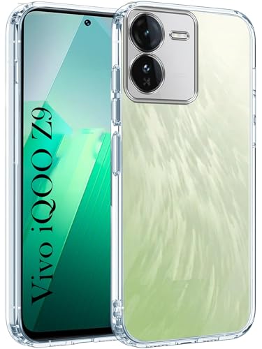 Image of Jkobi Back Case Cover for Vivo IQOO Z9 5G (Silicone Clear Shockproof Case with Camera Protection | Soft and Flexible | Transparent)