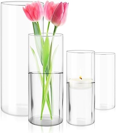 Glas-Kerzenwindschutz Zylinder 15cm - Klarglas Für Kerzen Ohne Rauch & Zugluft