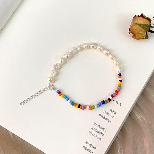 Bracelet de perles d'eau douce naturelles CXYWBD en perles colorées - 3