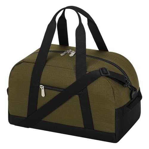Image of Apenze Small Gym Bag 14 inch lightweight Carry On Mini Duffel Bag for Travel Sport - Olive Green