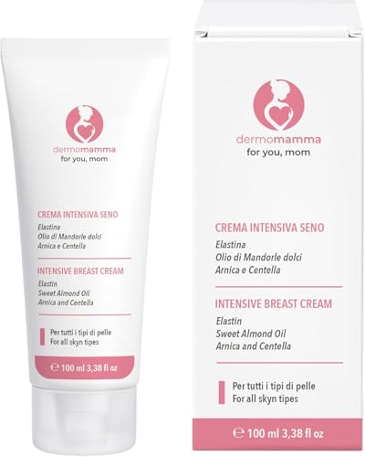 Crema Reafirmante de Seno Intensiva con Elastina y Aceite de Almendras - 100ml | Crema Reafirmante de Pecho con Árnica y Centella | Tonificante y Natural para Embarazo y Postparto