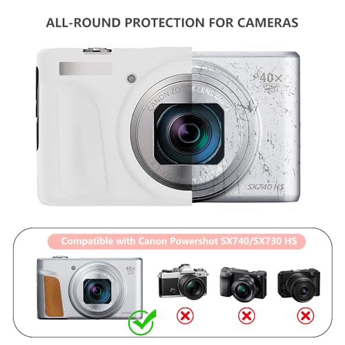 Funda de silicona para Canon PowerShot SX740/SX730 HS blanca miniatura 2