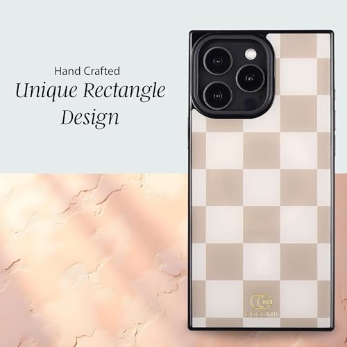 Image of COCOMII Rectangle for iPhone 16 Pro Case, Neutral Checkered