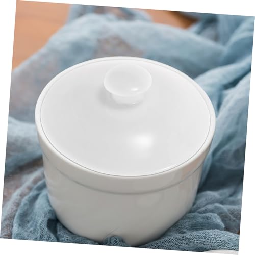 GLEAVI Ceramic Stockpot Cover Elegant Replacement Lid for Teapots Rice Pots and Soup Bowls Versatile Kitchen Use for Home and Restaurant Decor