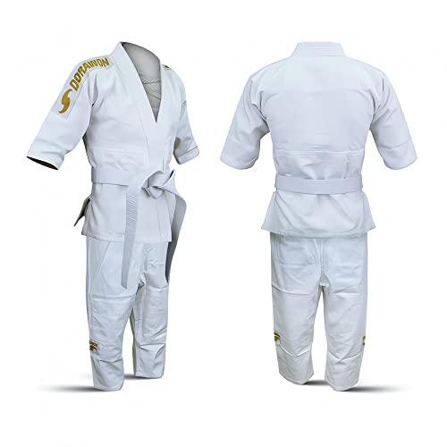 Dorawon Hirakata Kimono judogi de algodón, Unisex Adulto, Blanco, 170