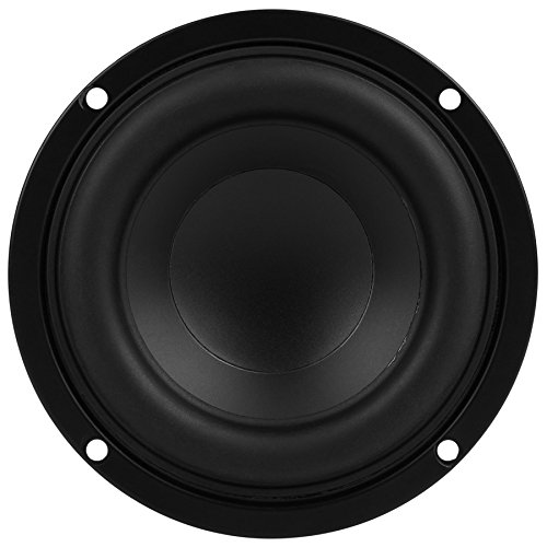 Dayton Audio TCP115-4 4" Treated Paper Cone Midbass Wired Woofer 4 Ohm (Black)