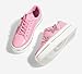 LUCKY STEP Women's Chunky Fashion Sneakers High Platform Rhinestone Butterfly Casual Faux Leather Durable Walking Tennis Shoes(Pink,6)