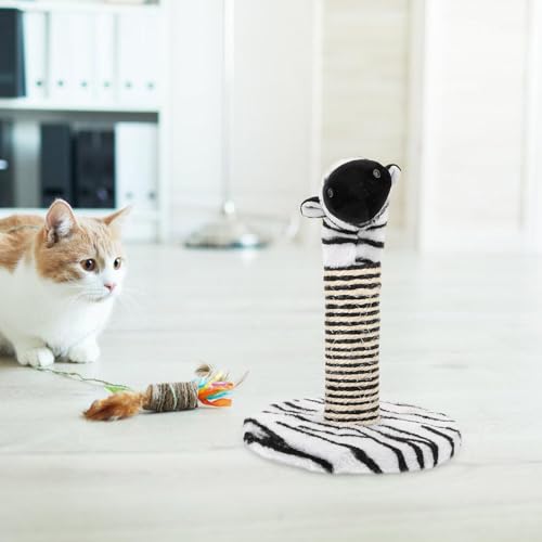 Rascador para gatitos patrón cebra GANAZONO miniatura 5