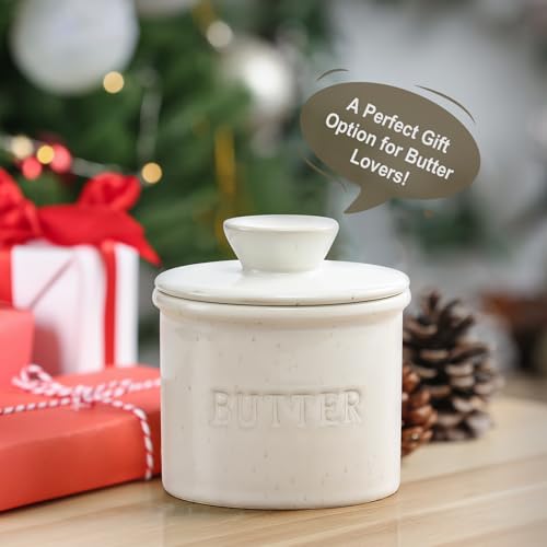 image for LANDNEOO Butter Crock with Lid for Countertop - Ceramic French Butter 