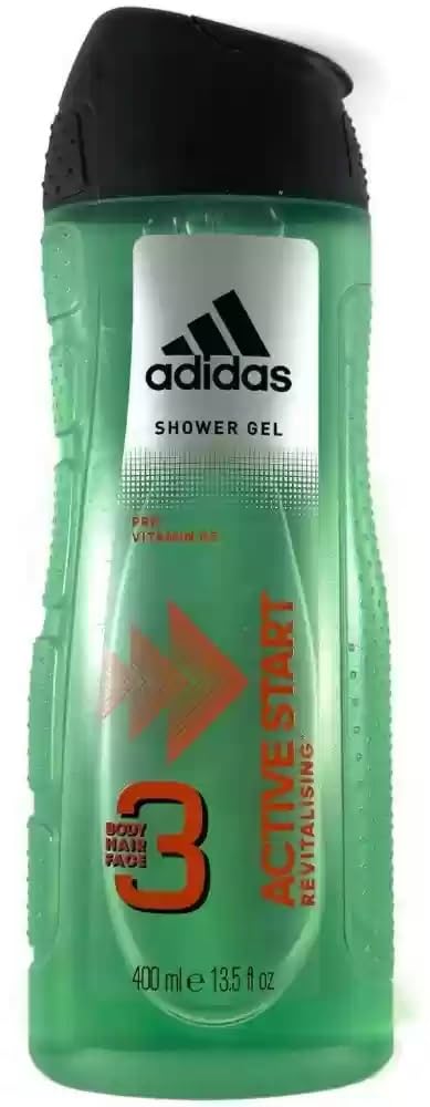 ADIDAS gel de ducha 3 en 1 hair body & face active start bote 400 ml