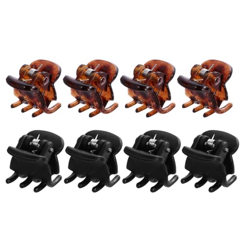 Petite pince pour cheveux en plastique noir POPETPOP pour fixer les cheveux fins sans glisser