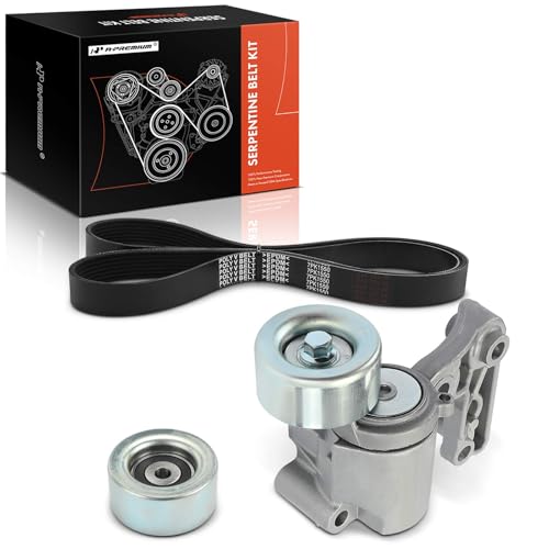A-Premium Engine Serpentine Belt Drive Kit with Tensioner & Idler Compatible with Toyota Camry 12-17, RAV4 06-12, Highlander 08-16, Sienna 11-16, Venza 09-15 & Lexus ES350 13-18, IS250 06-10, RX350