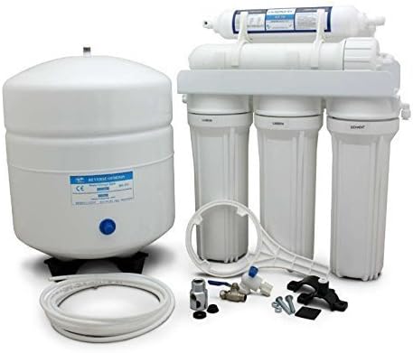 CuZn 5 Stage Reverse Osmosis Filtration System, 50 Gallons Per Day
