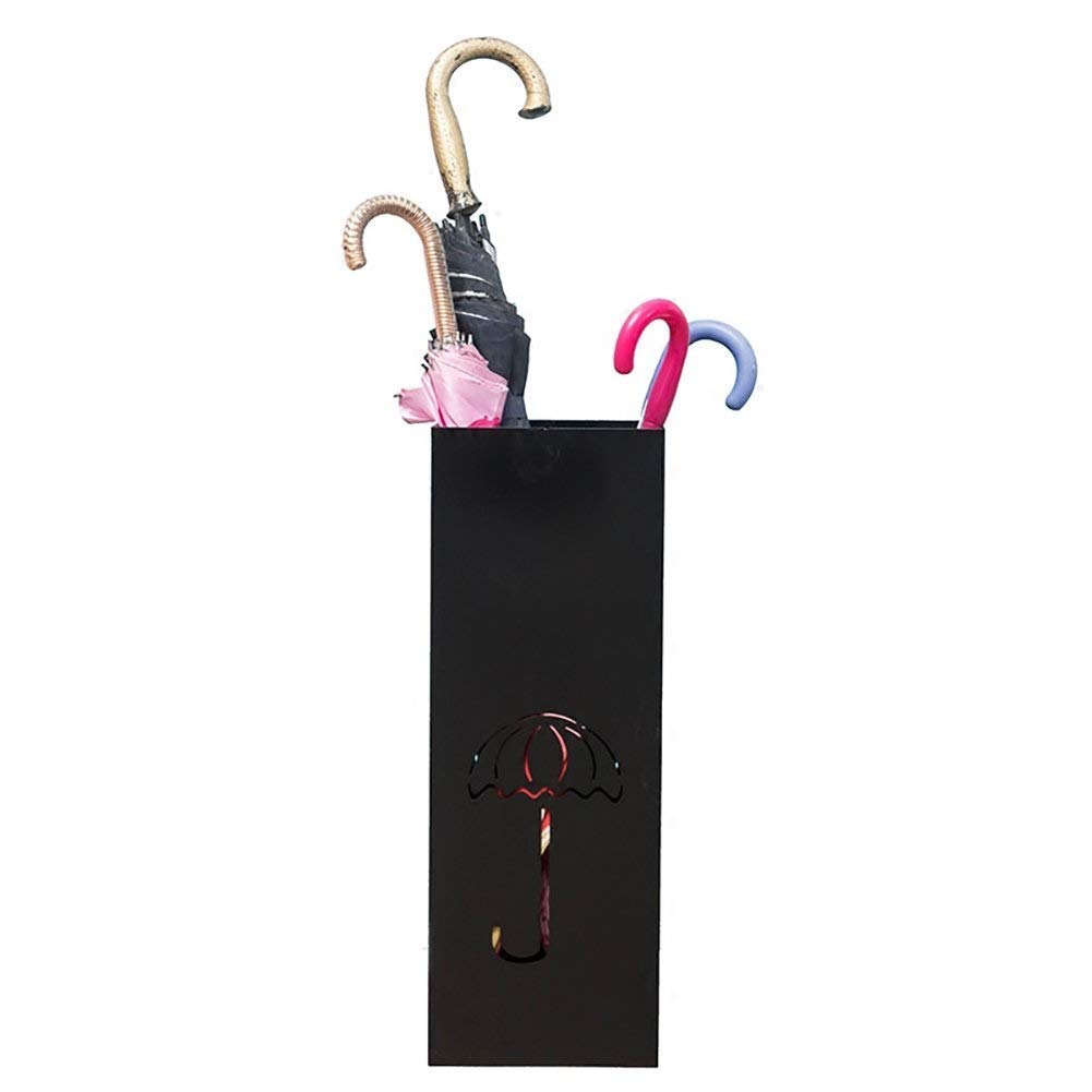 Porte-parapluie noir en fer art pour un accueil chaleureux et ordonné