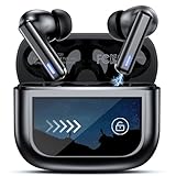 Wireless Earbuds Bluetooth Headphones, Ear Buds with Touch Screen, ANC ENC Noise Cancelling Transparency Mode, 40H Stereo Deep Bass, IPX7 Waterproof, Clear Calls, 5 EQ for iOS Android (Black)