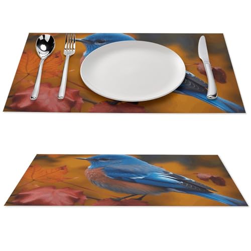 Sets de table bleus PVC résistants à la chaleur cuisine - 2