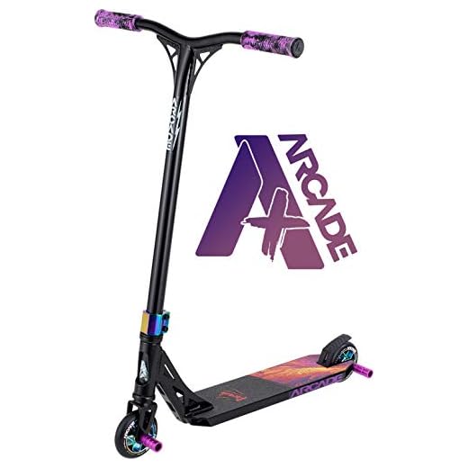 Arcade Pro Scooters Plus Stunt Scooter for Kids 10 Years and Up - Perfect for Intermediate Boys and Girls - Best Trick Scooter for BMX Freestyle Tricks (ARCADE Plus - Mutant Lava)